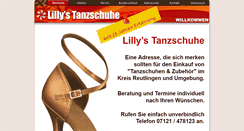 Desktop Screenshot of lillys-tanzschuhe.de